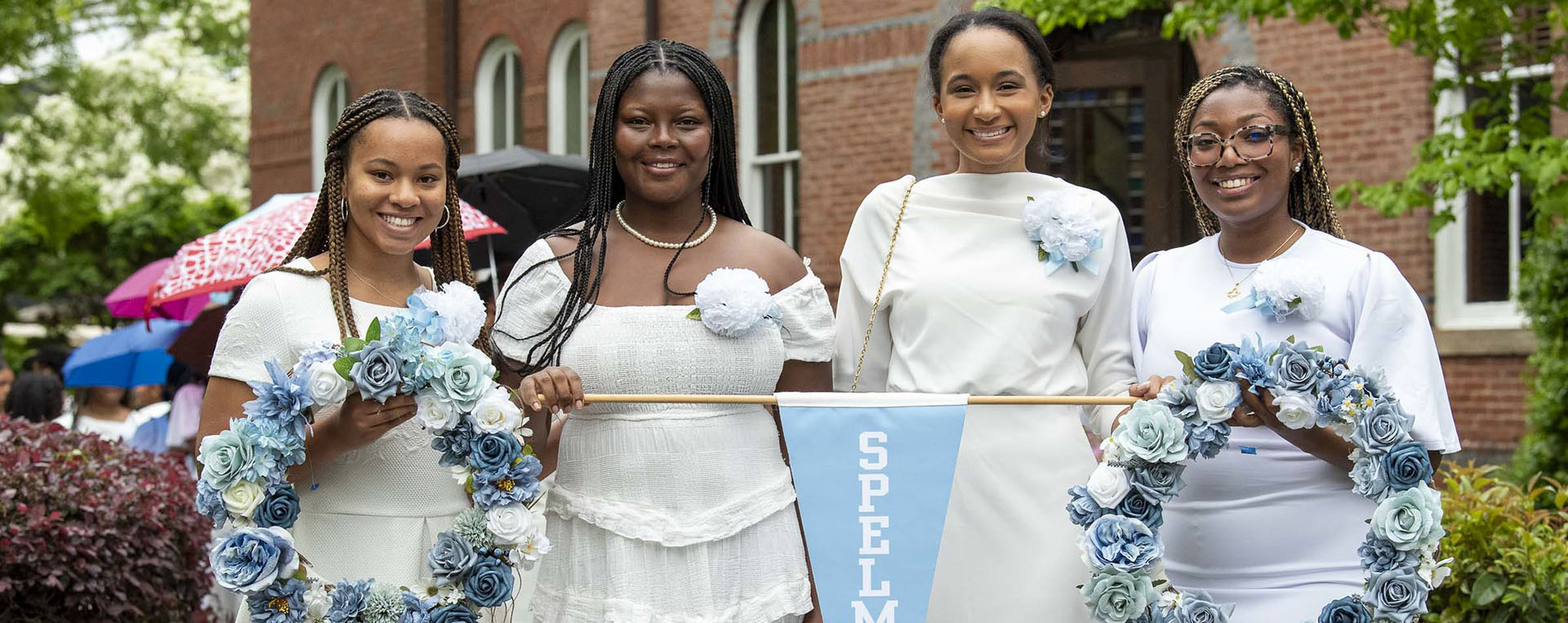 Spelman College Student in White Attire