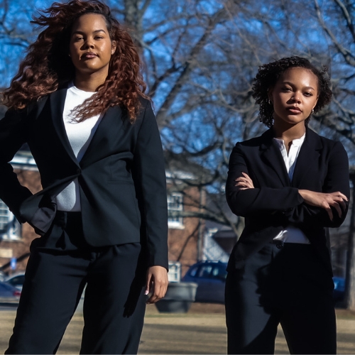 Spelman students in business suits